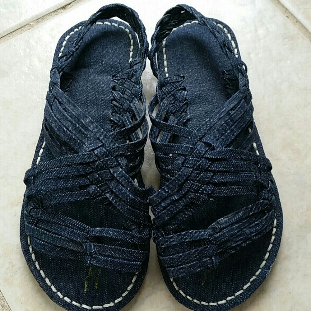 NWOT Rare Denim Boho Sandals Mexican Huaraches